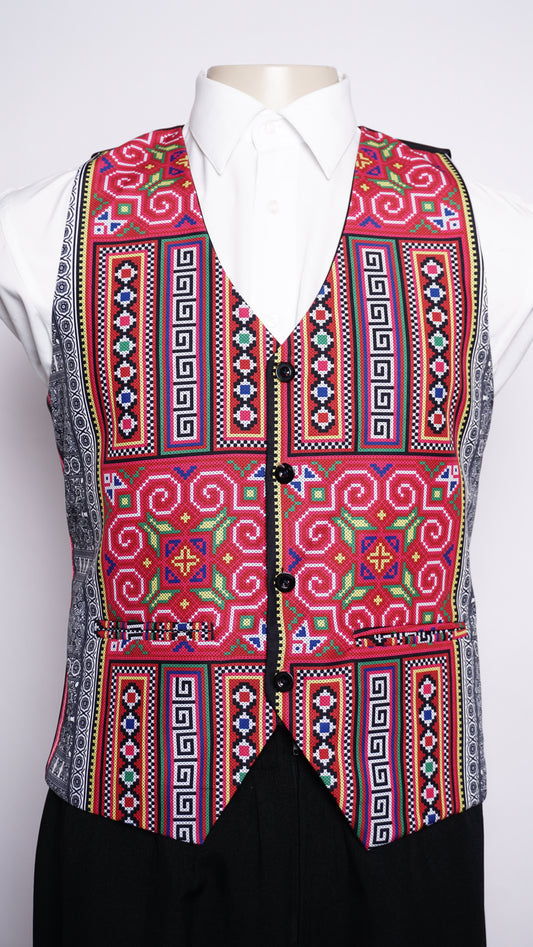 Printed Hmong Vest