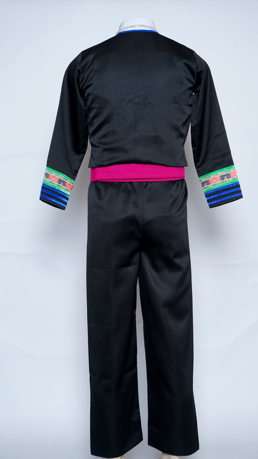 Men Hmong Txaij Set-Blue/Green Trim (40")