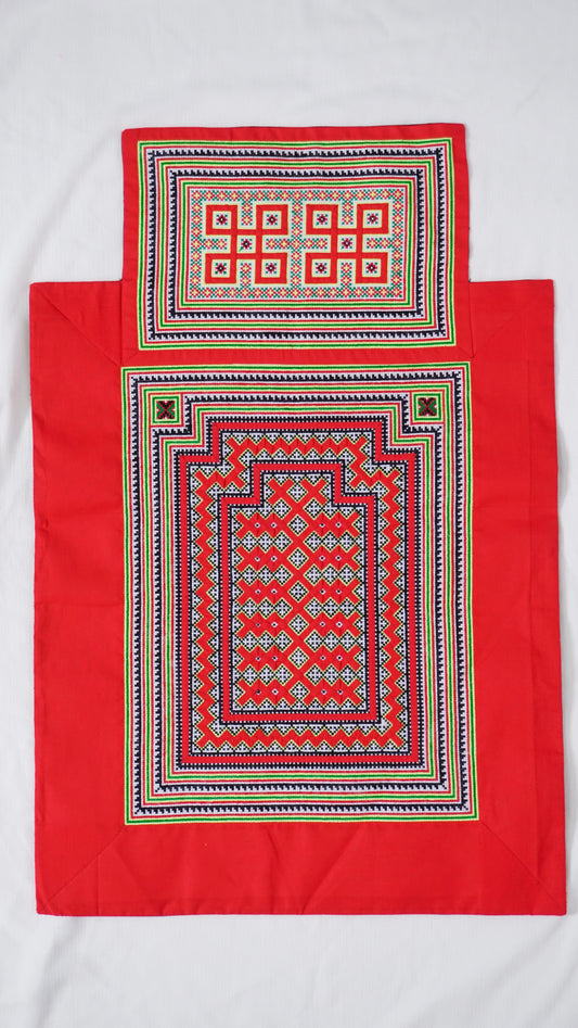 Handmade Hmong Baby Carrier- Red