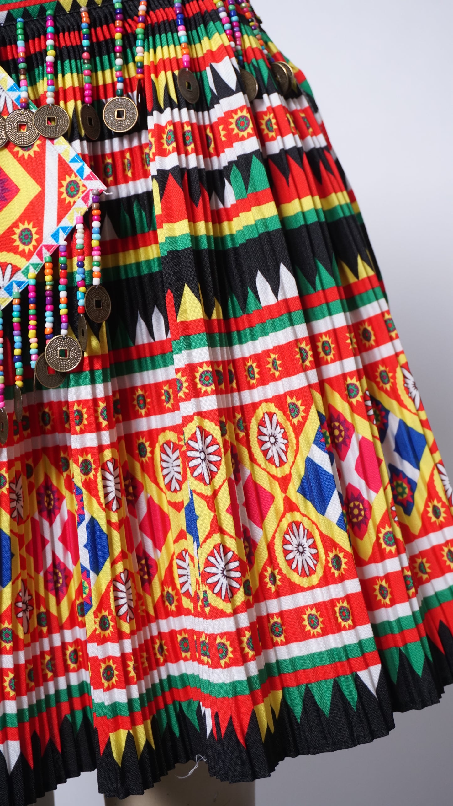 Printed Skirt Yellow/Red