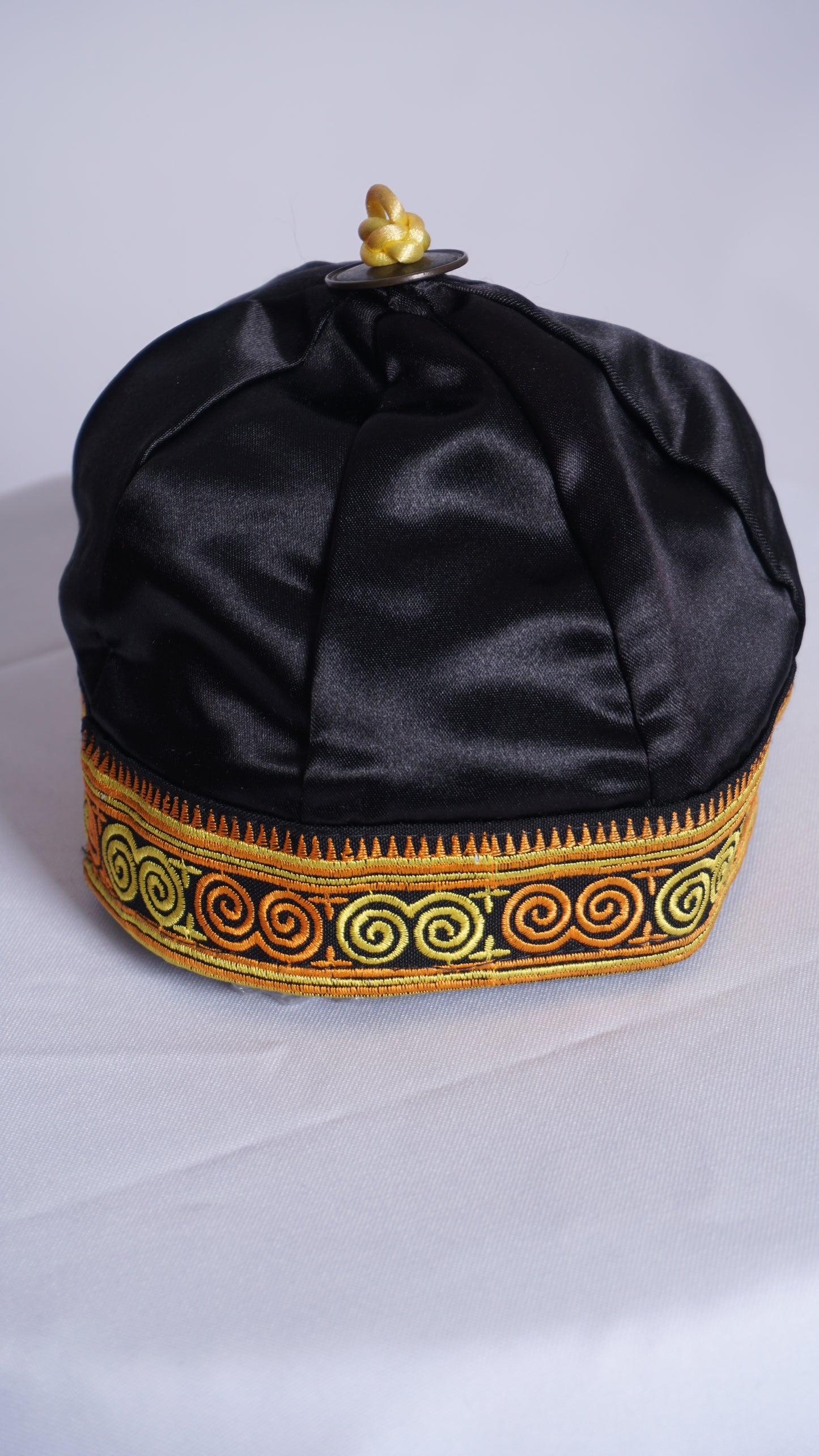 Hmong Hat-Yellow Qwj (18")