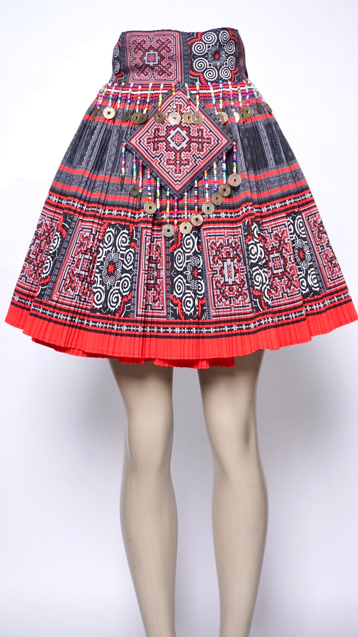 Printed Skirt Red