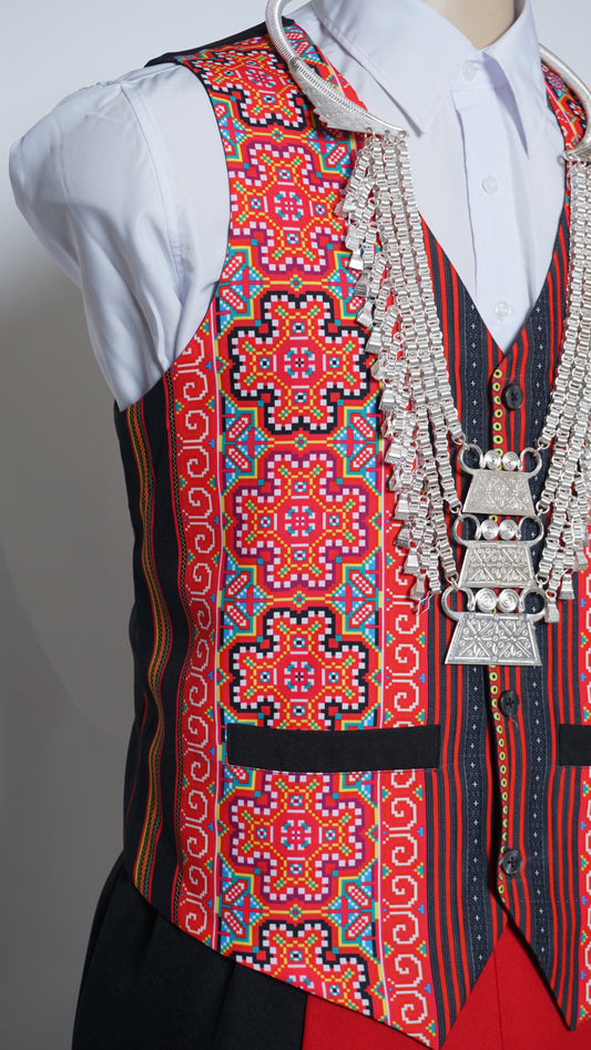 Printed Red/Orange Vest (40”)