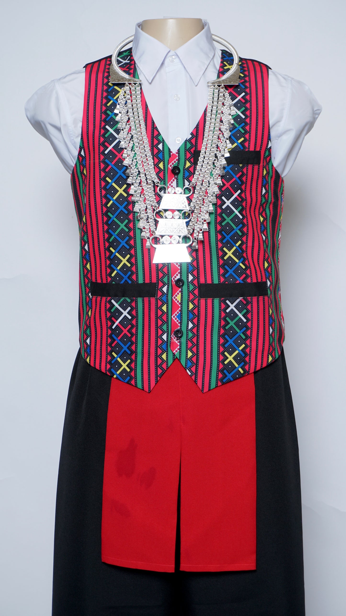 Printed X Pattern Vest