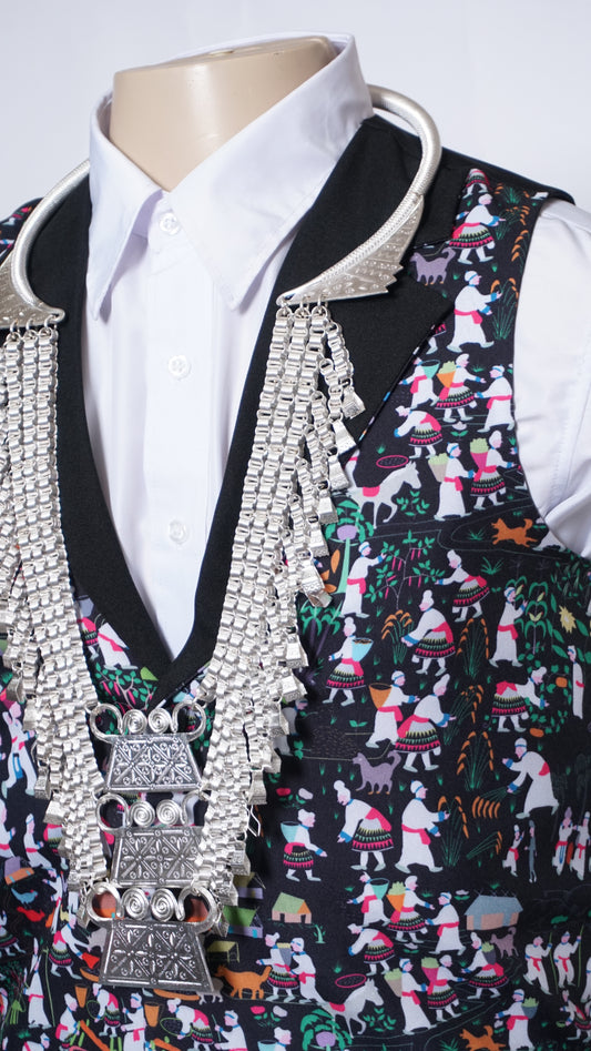Printed Hmong Vest Hmong Story