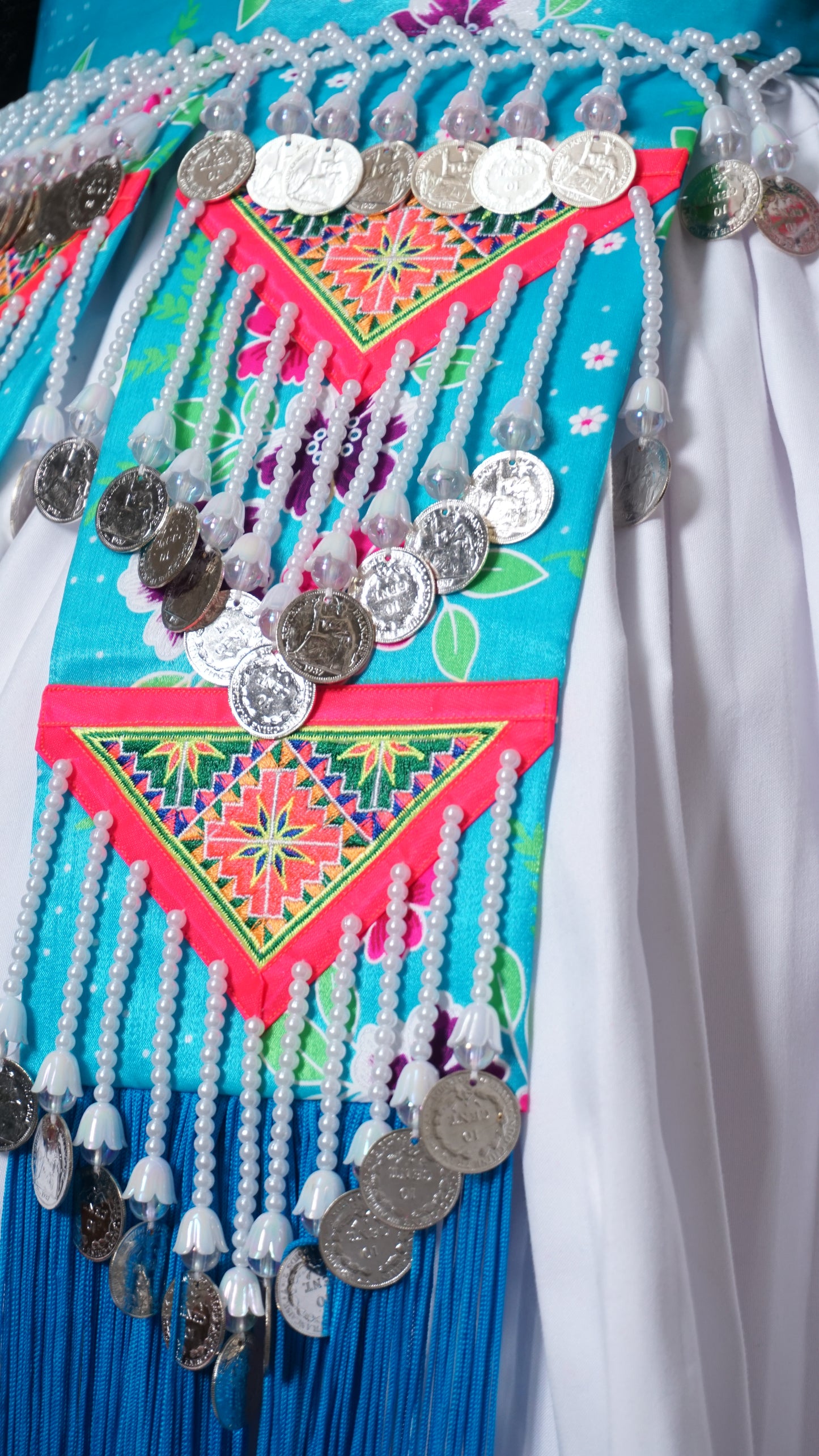 Light Blue Floral Hlab Siv Money-Pink Diamond