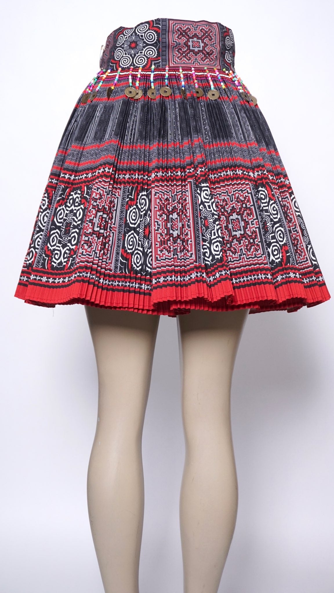 Printed Skirt Burgundy