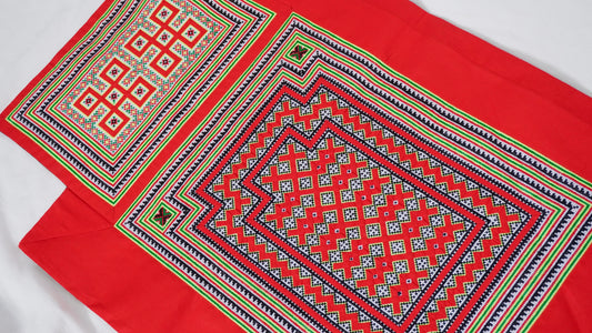 Handmade Hmong Baby Carrier- Red
