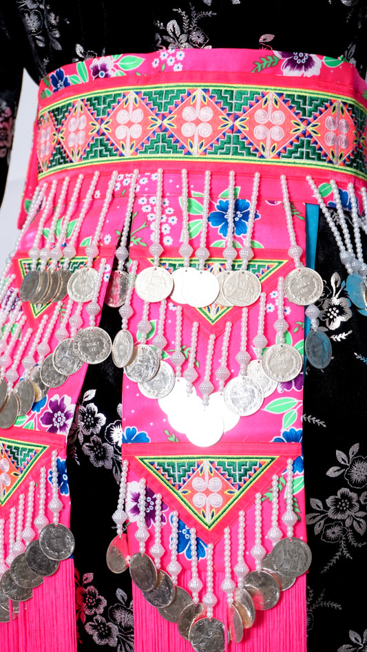 Pink Floral Hlab Siv Money- Qwj (48")