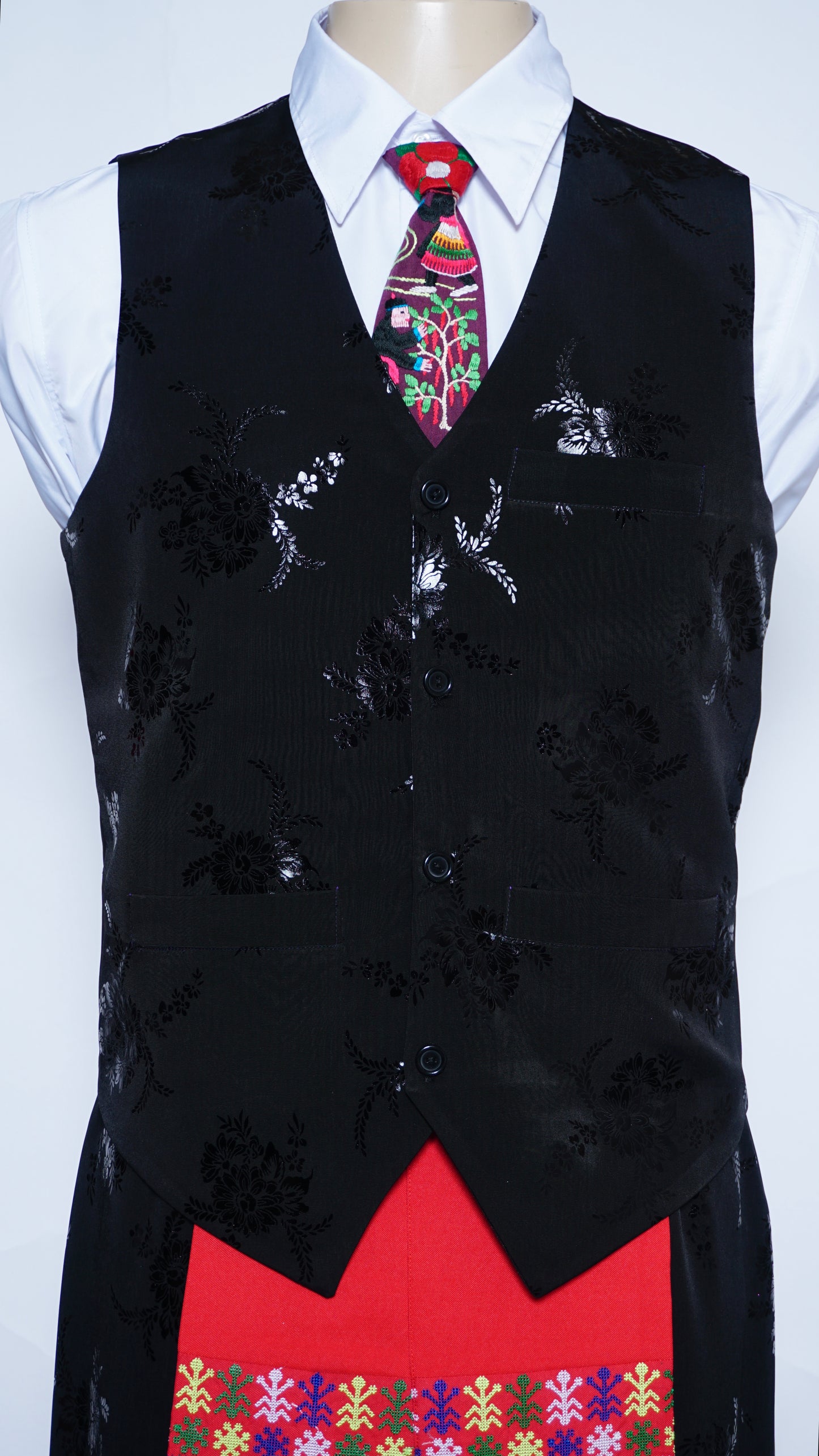 Black Traditional Floral