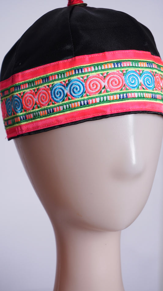 Hmong Hat-Pink/Light Blue Qwj