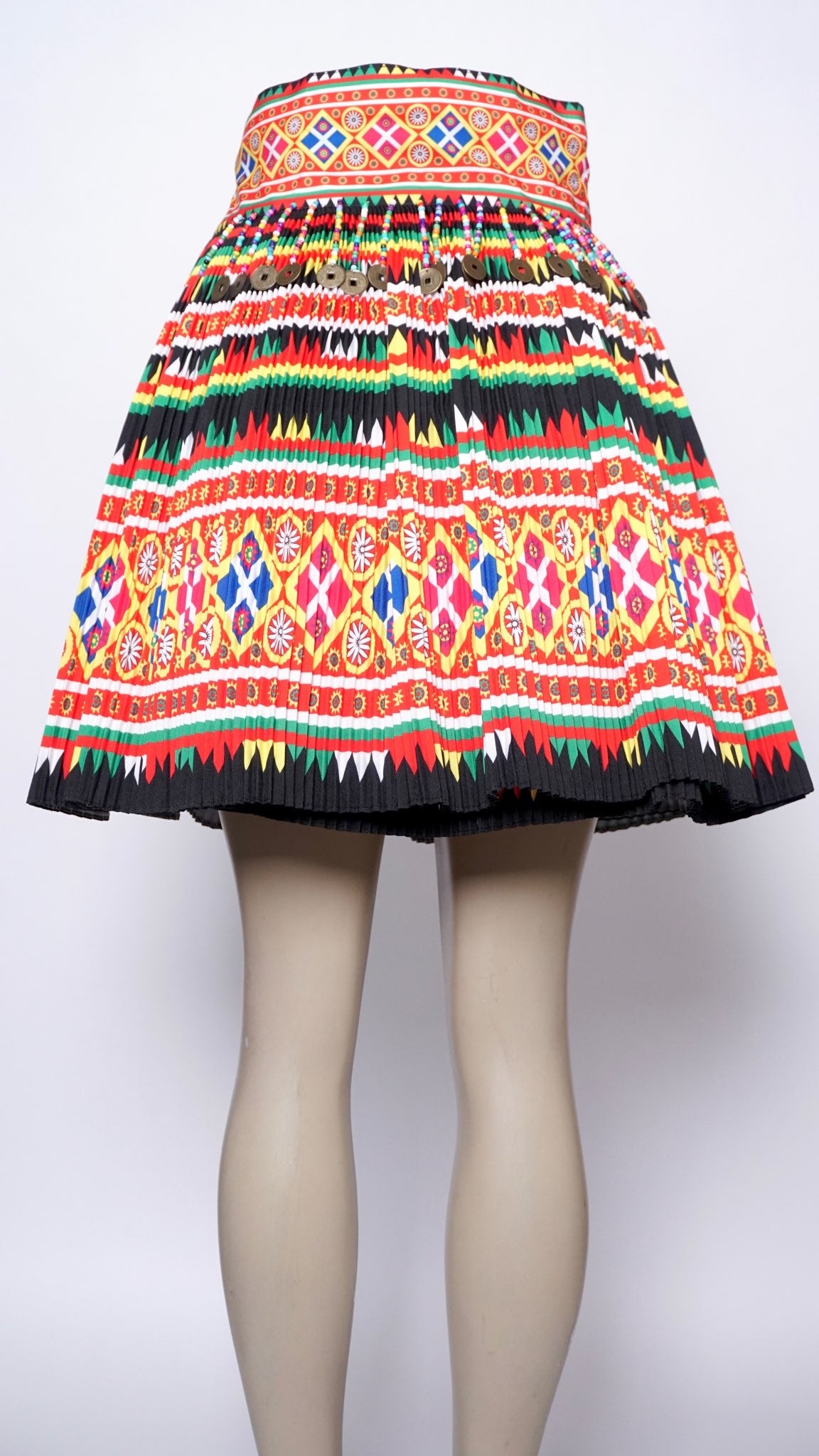 Printed Skirt Yellow/Red