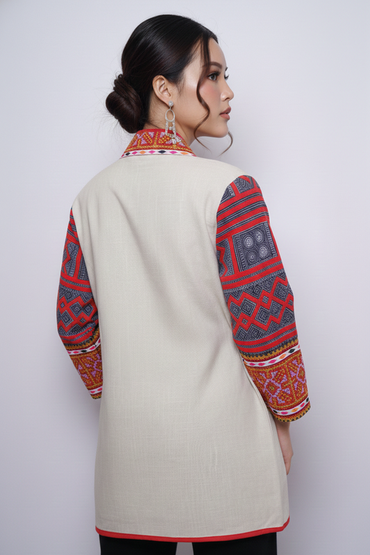 Hill Tribe High-Low Cardigan (38")