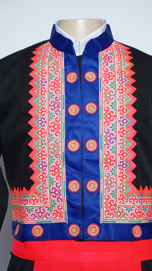 Men Pajntaub Tawm Laug Set-Pink (38")