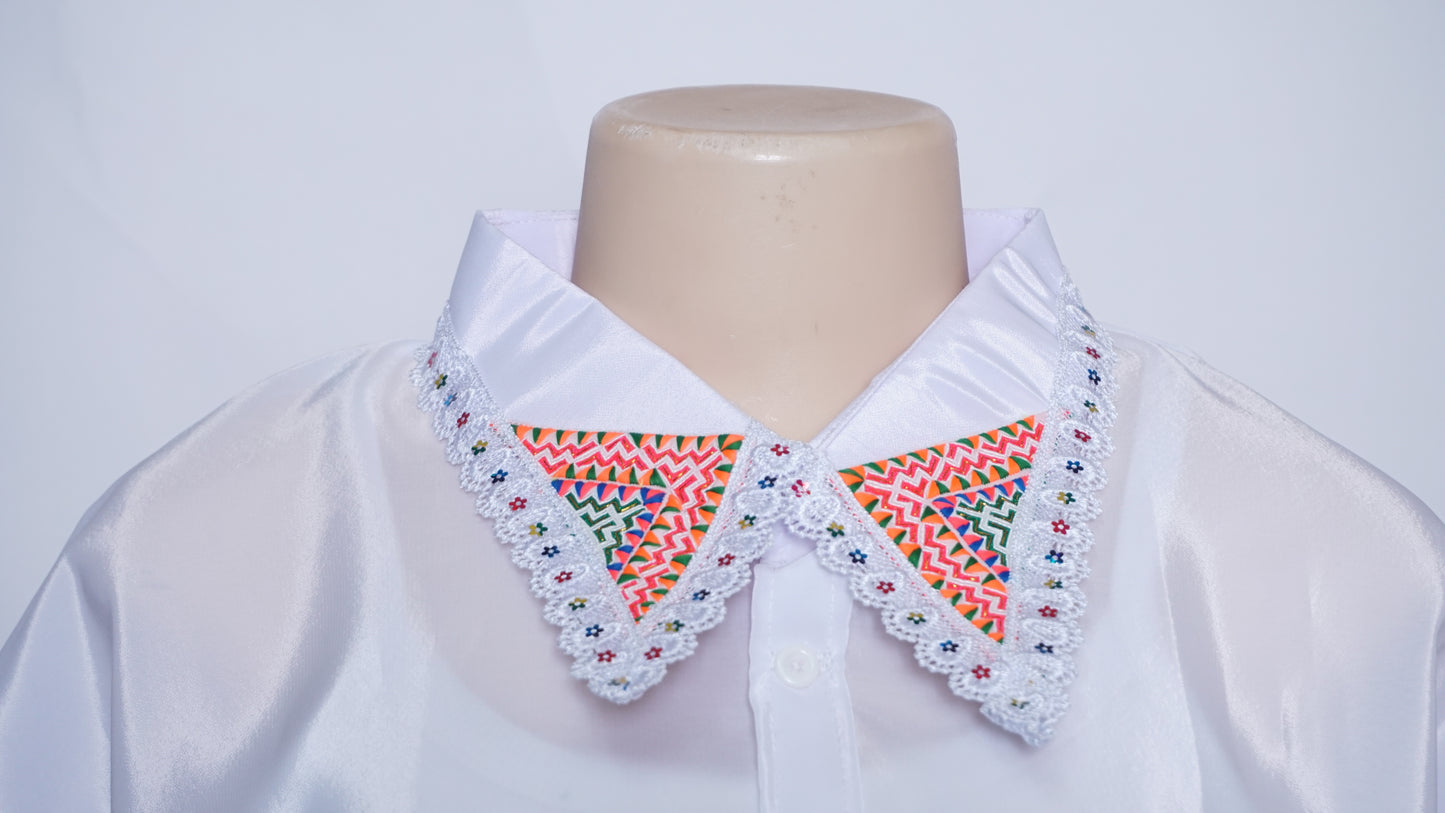 Women Collar Shirt Pajntaub Mos (50")