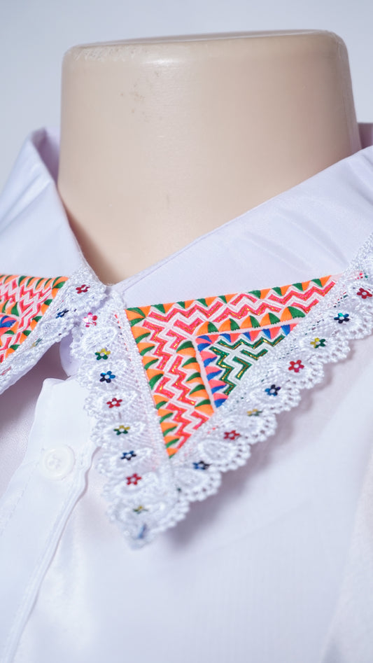 Women Collar Shirt Pajntaub Mos (50")