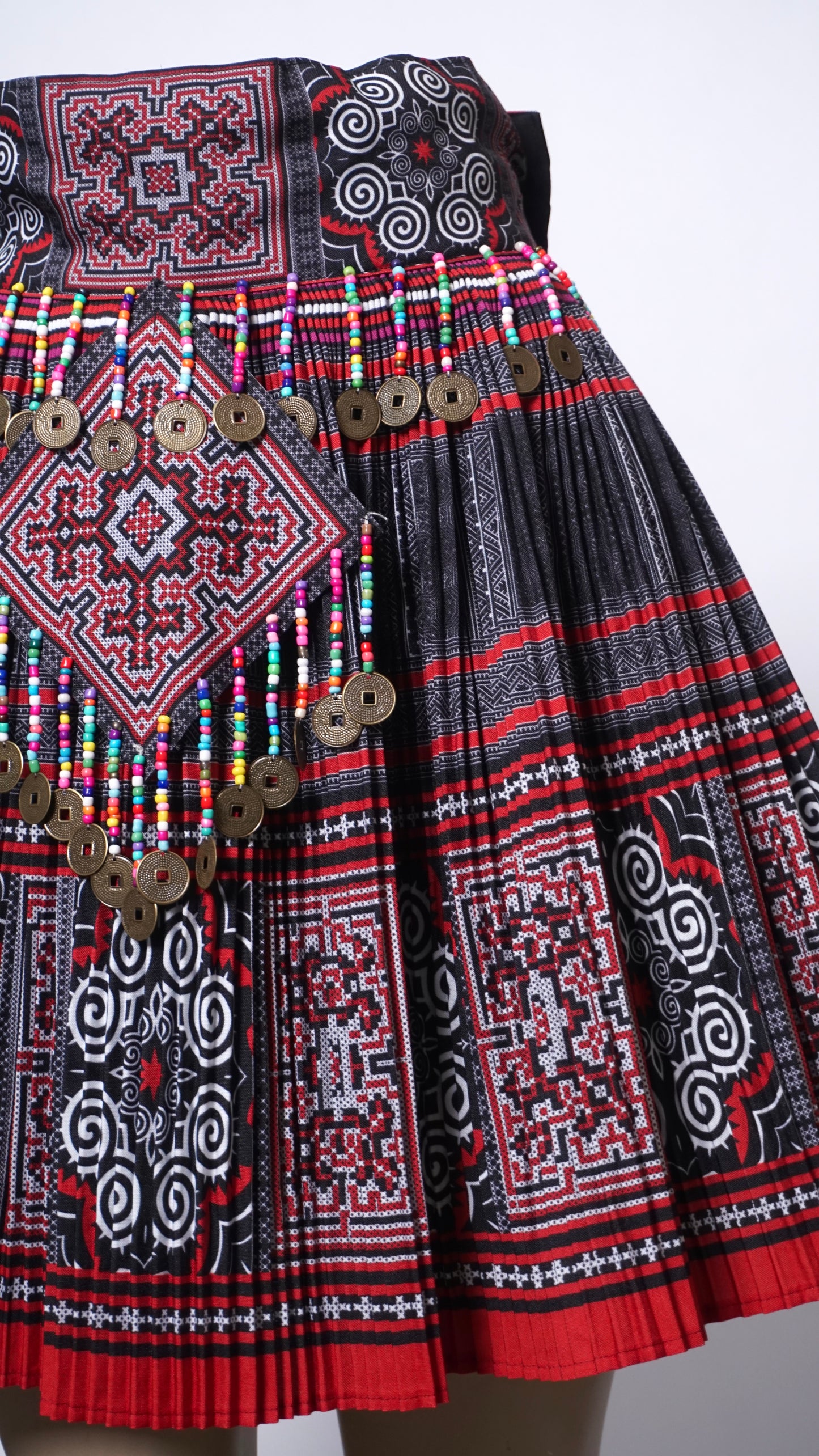 Printed Skirt Burgundy