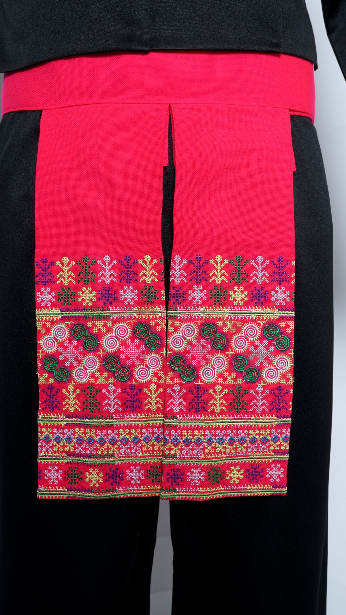 Men Hmong Txaij Set-Blue Straight Qwj Trim (44")