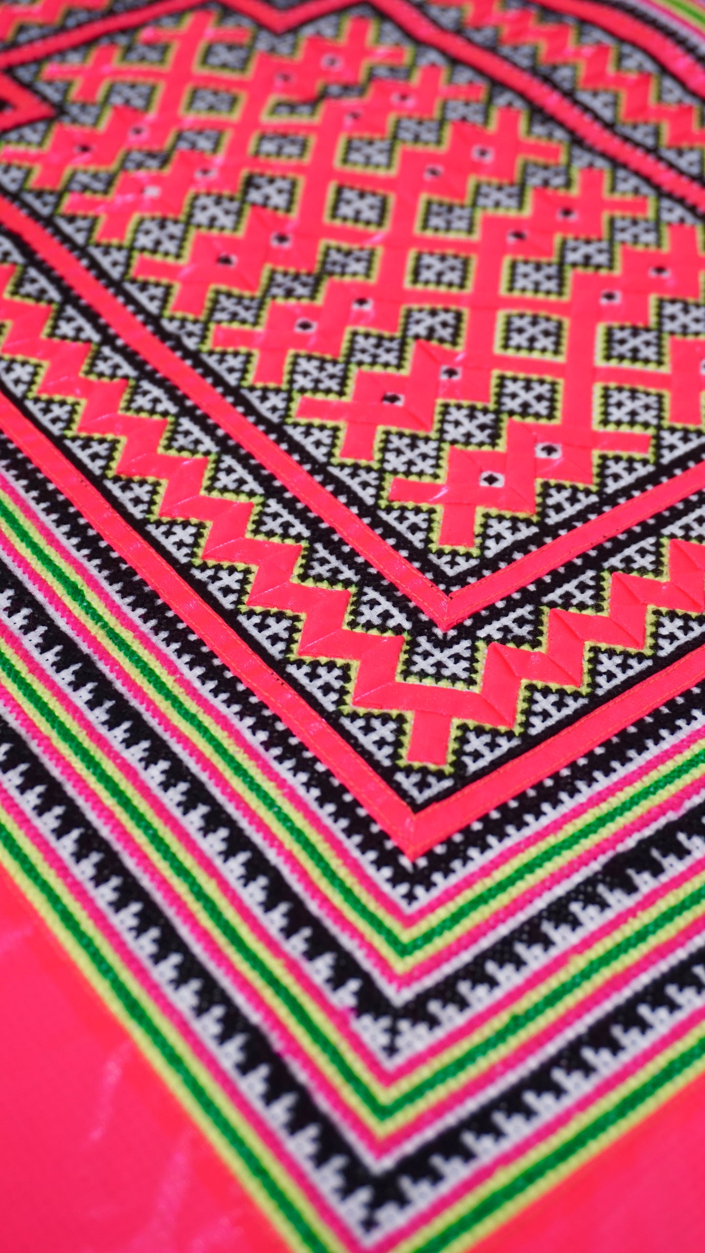 Handmade Hmong Baby Carrier- Pink