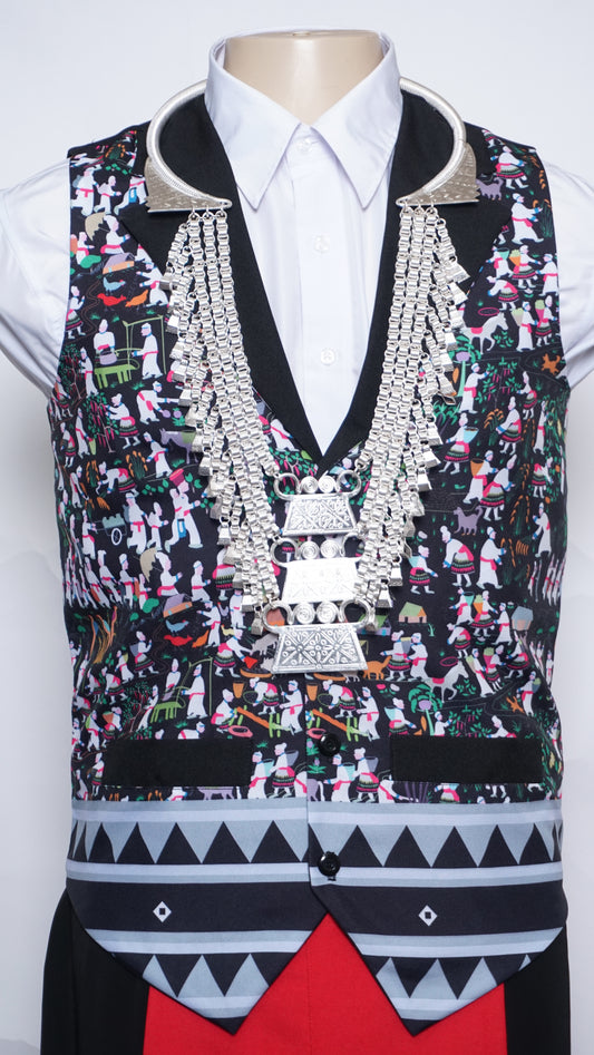 Printed Hmong Vest Hmong Story
