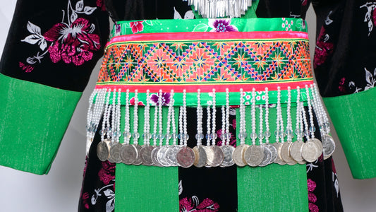 Green Floral Hlab Siv Money- Heart