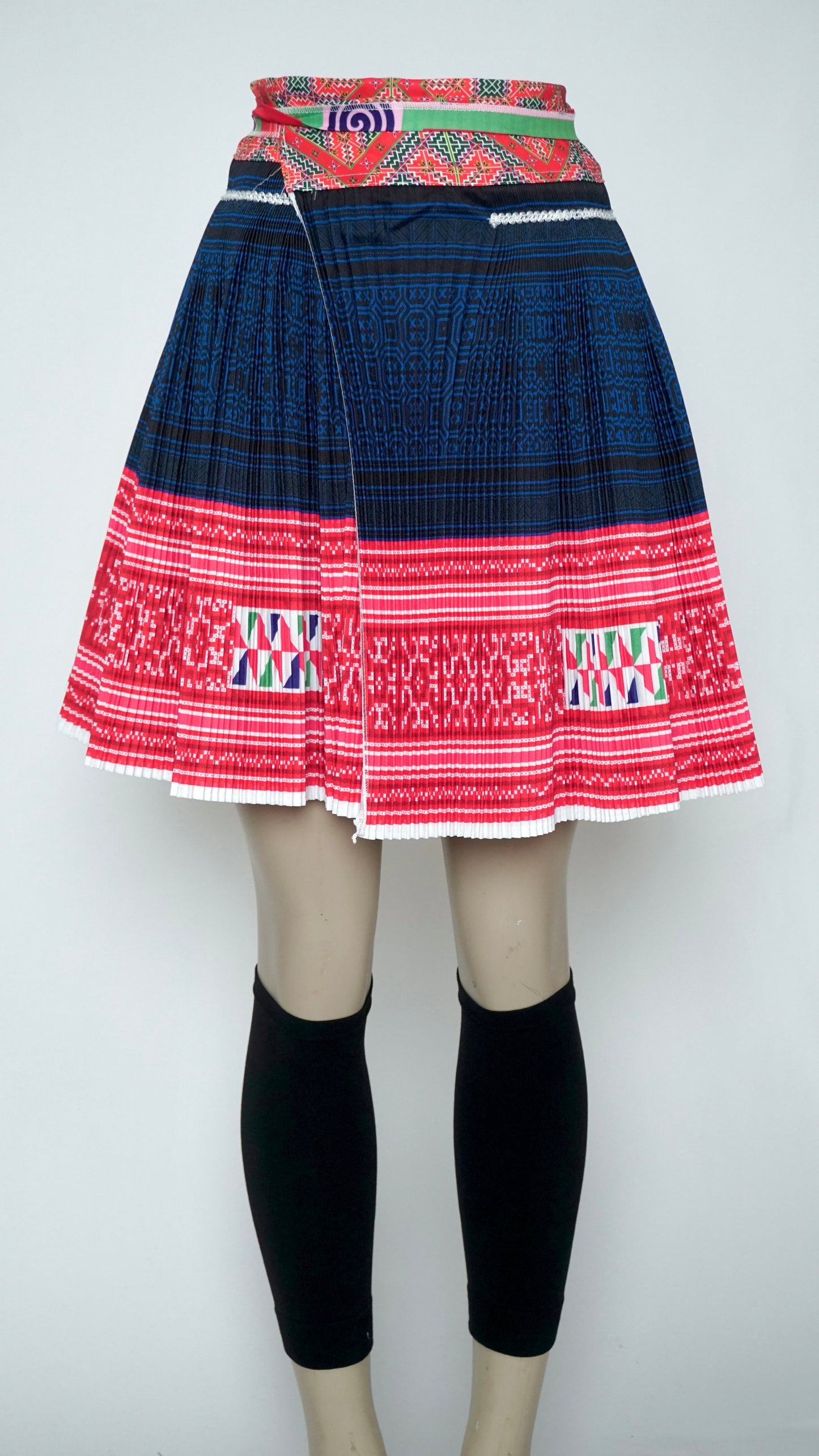 Printed Navy Blue Plain Skirt (42x19)
