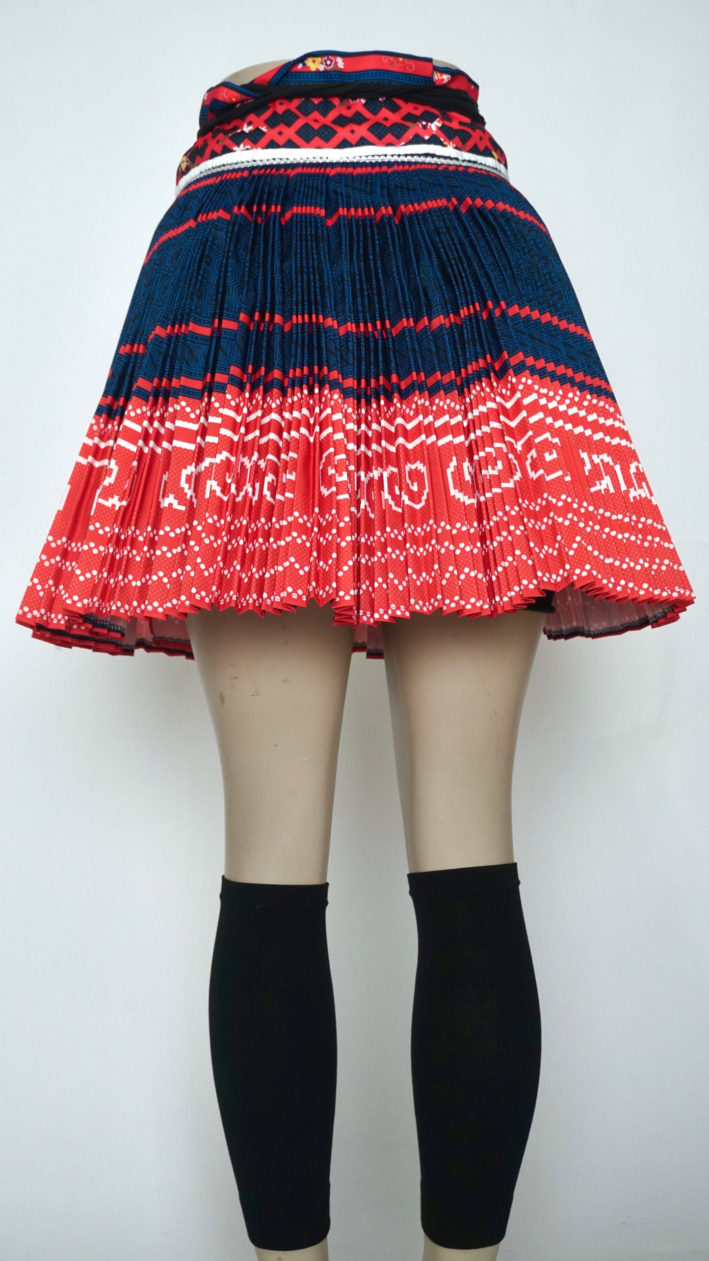 Printed Red-Blue Skirt