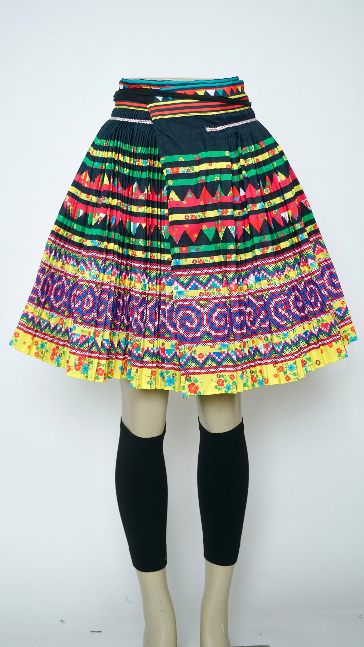 Printed Yellow Qwj Skirt
