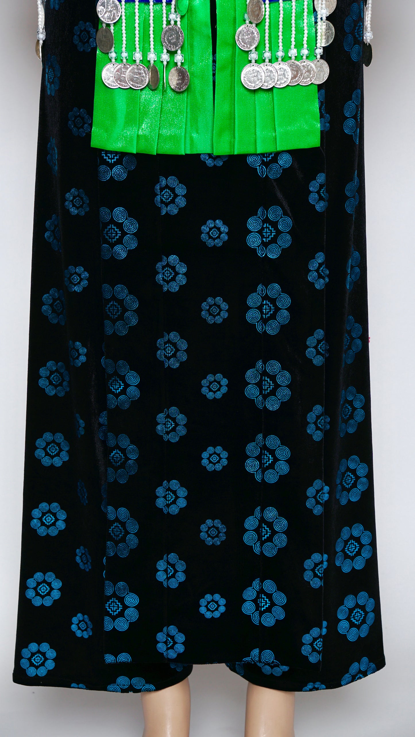 Hmong Xeev Light Blue Velvet