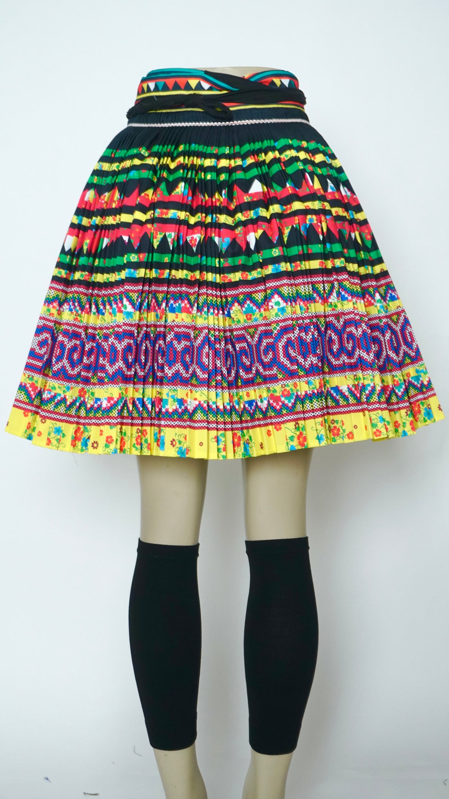 Printed Yellow Qwj Skirt