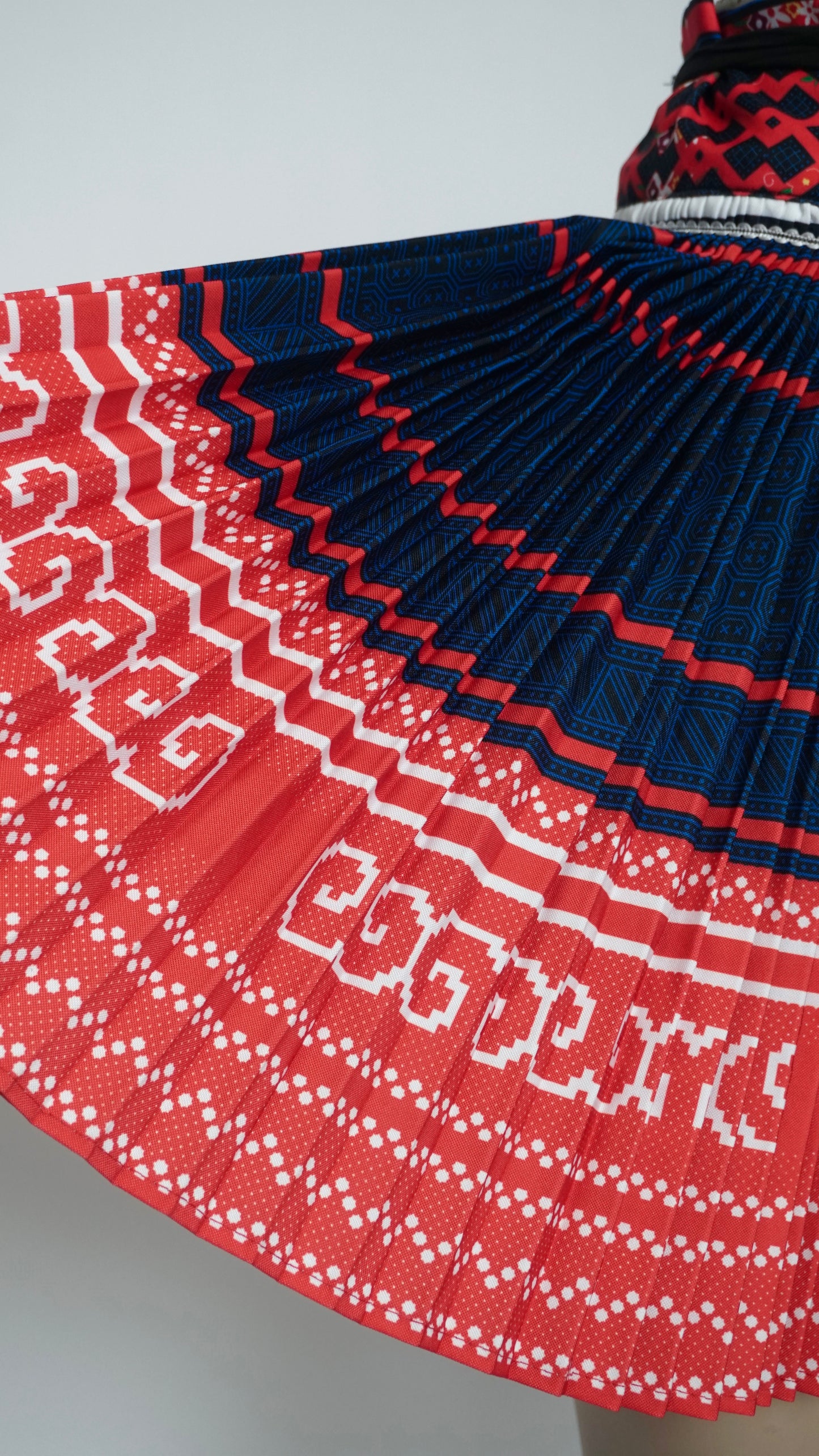 Printed Red-Blue Skirt