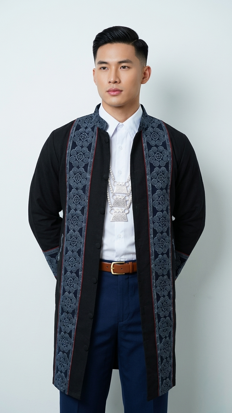 Men Hill Tribe Long Coat
