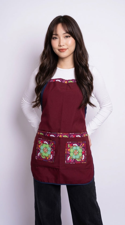 Burgundy Apron