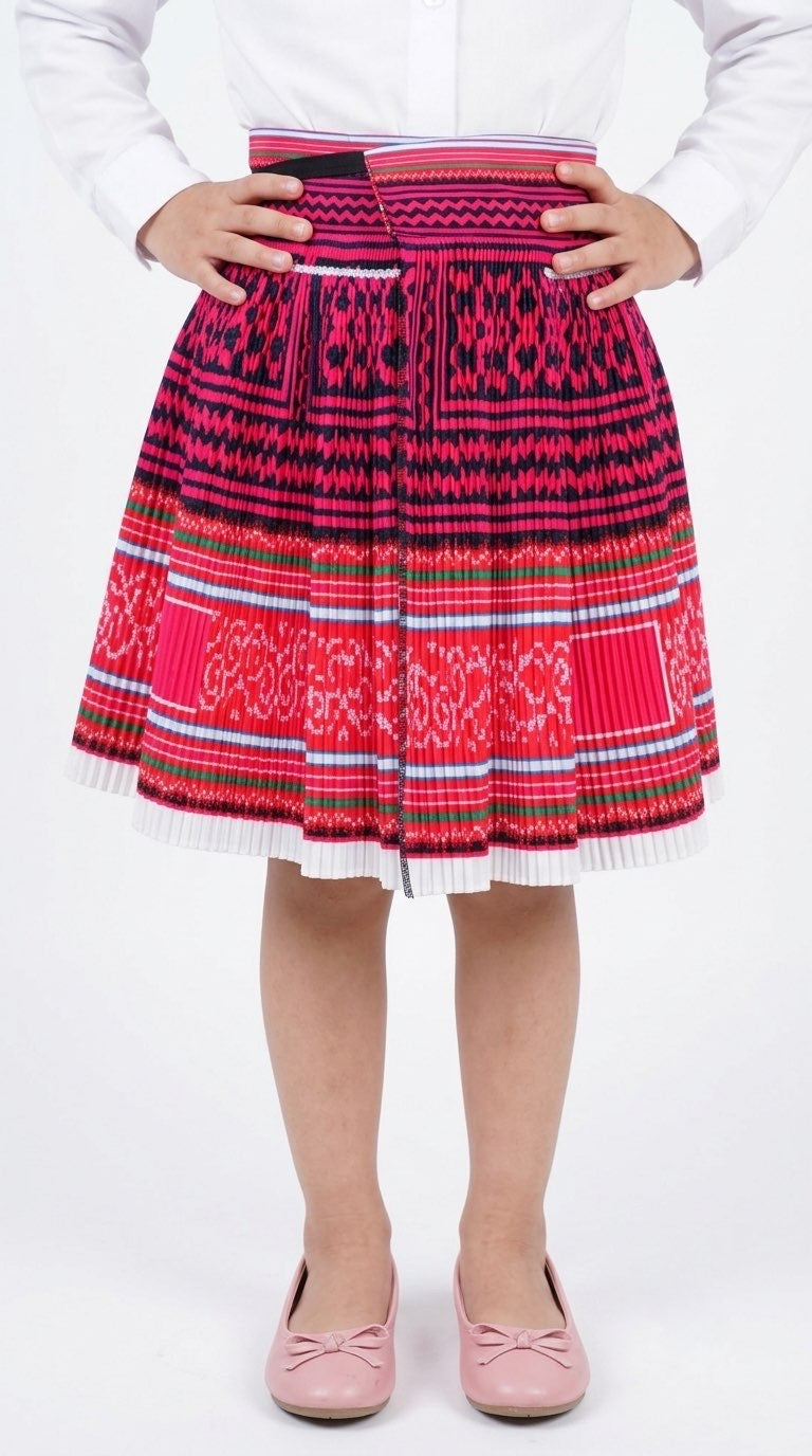Girl's Wrapped Printed Skirt