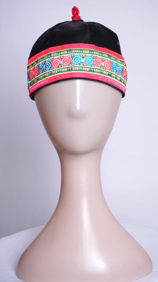 Hmong Hat-Pink/Light Blue Qwj