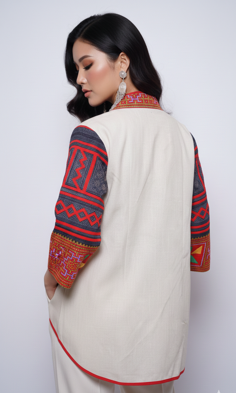 Hill Tribe High-Low Cardigan (44")