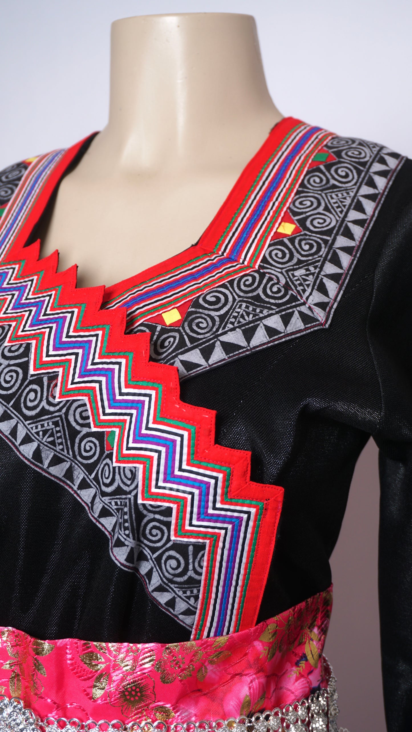 Handmade Red Zig-zag Trim