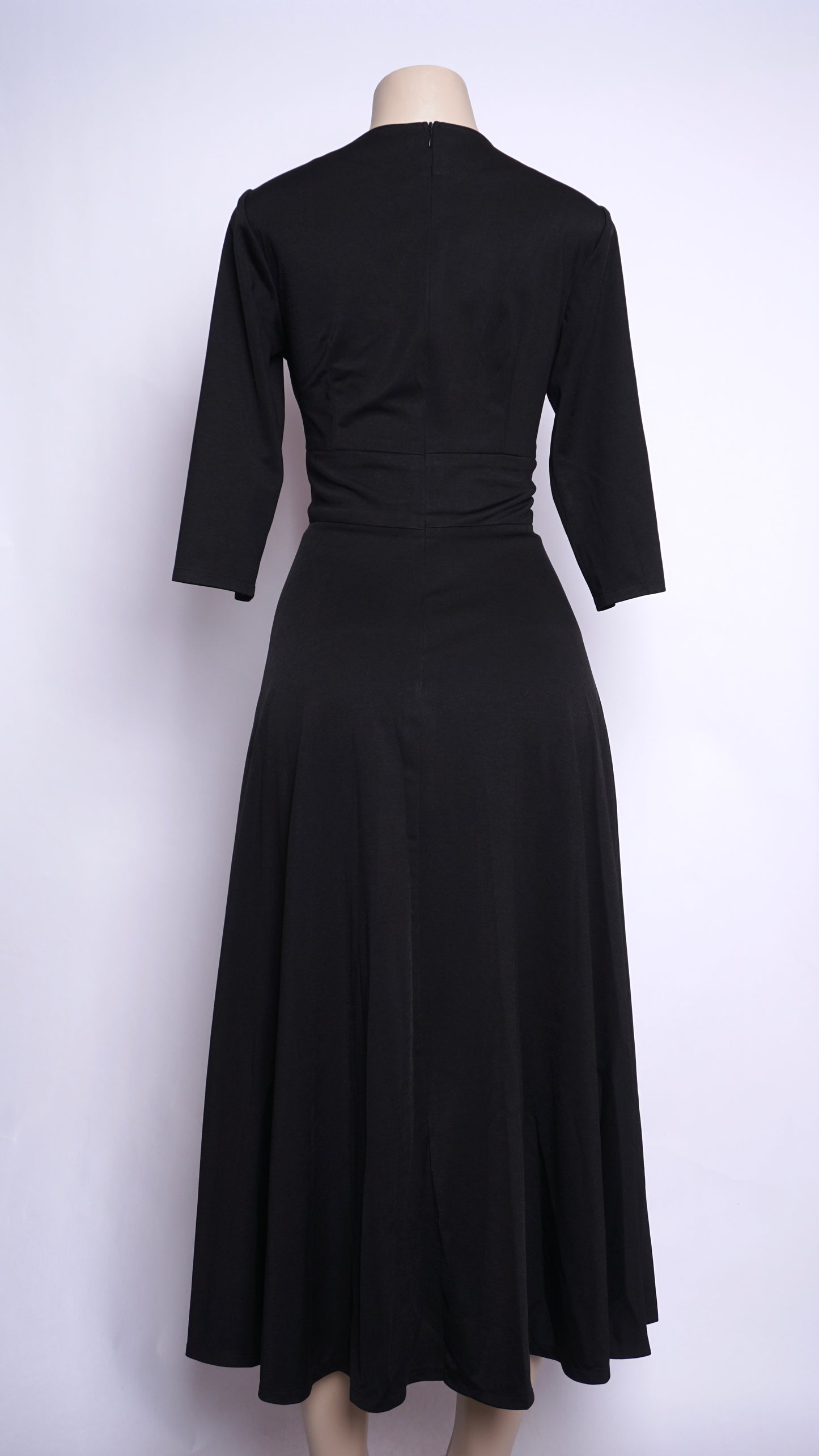 Black Long Sleeves Maxi Dress