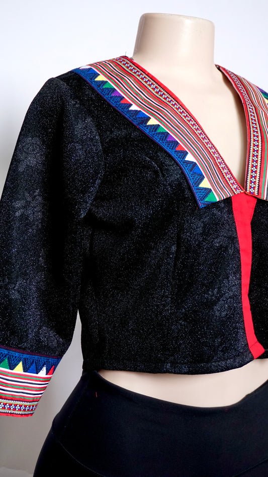 Hmong Hill Tribe Crop Top (36")