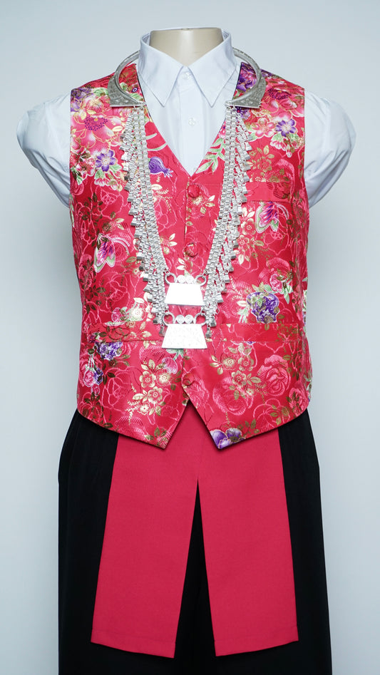 Pink Chinese Floral Vest