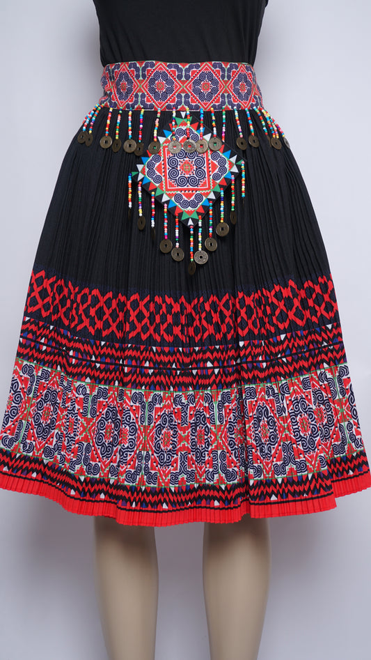 Printed Skirt Red