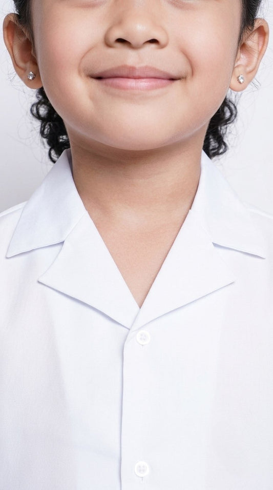 Girl's Double White Collar Shirt (30")
