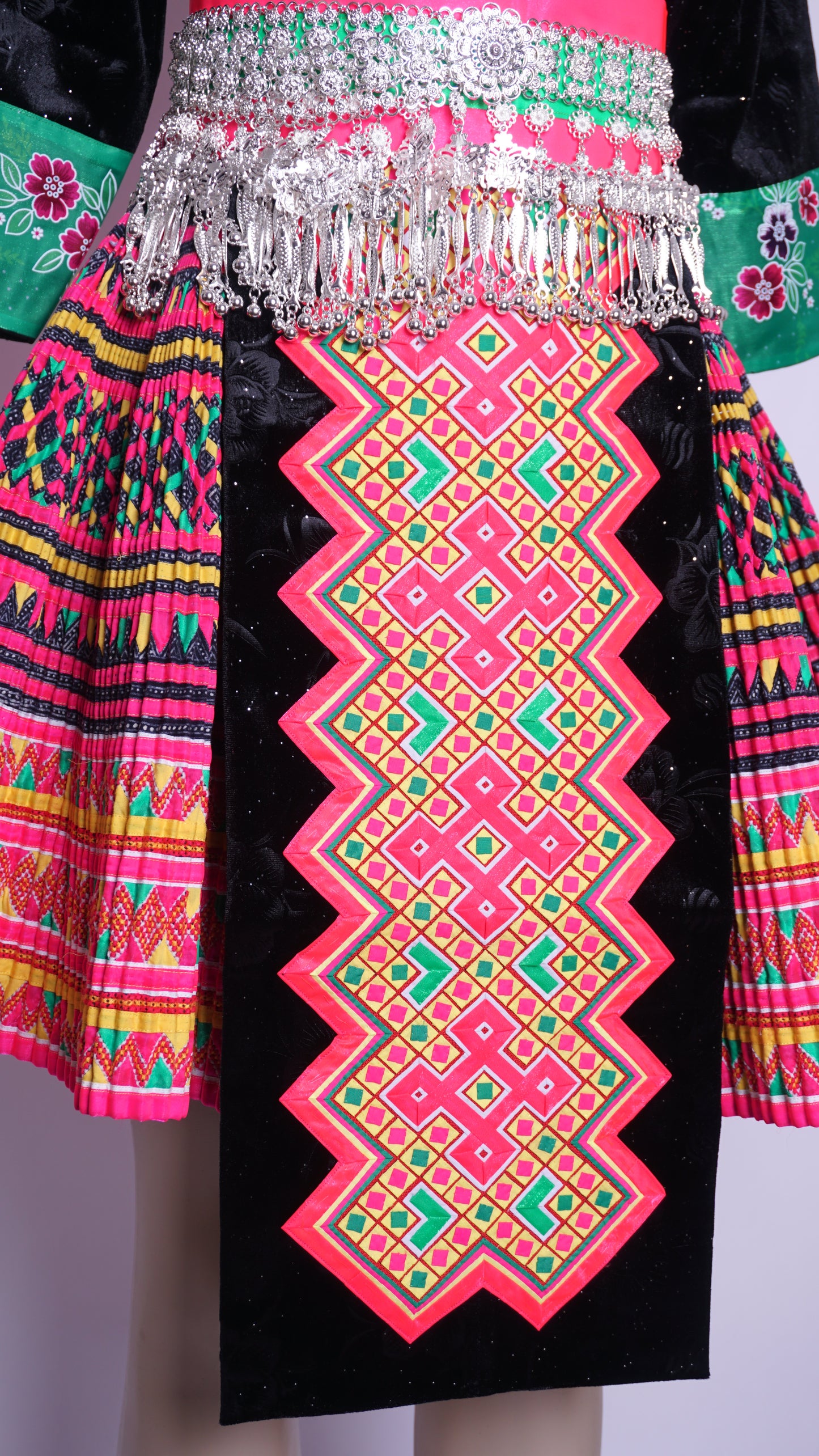 Handsewn Noob Coo-Green/Pink Floral Front