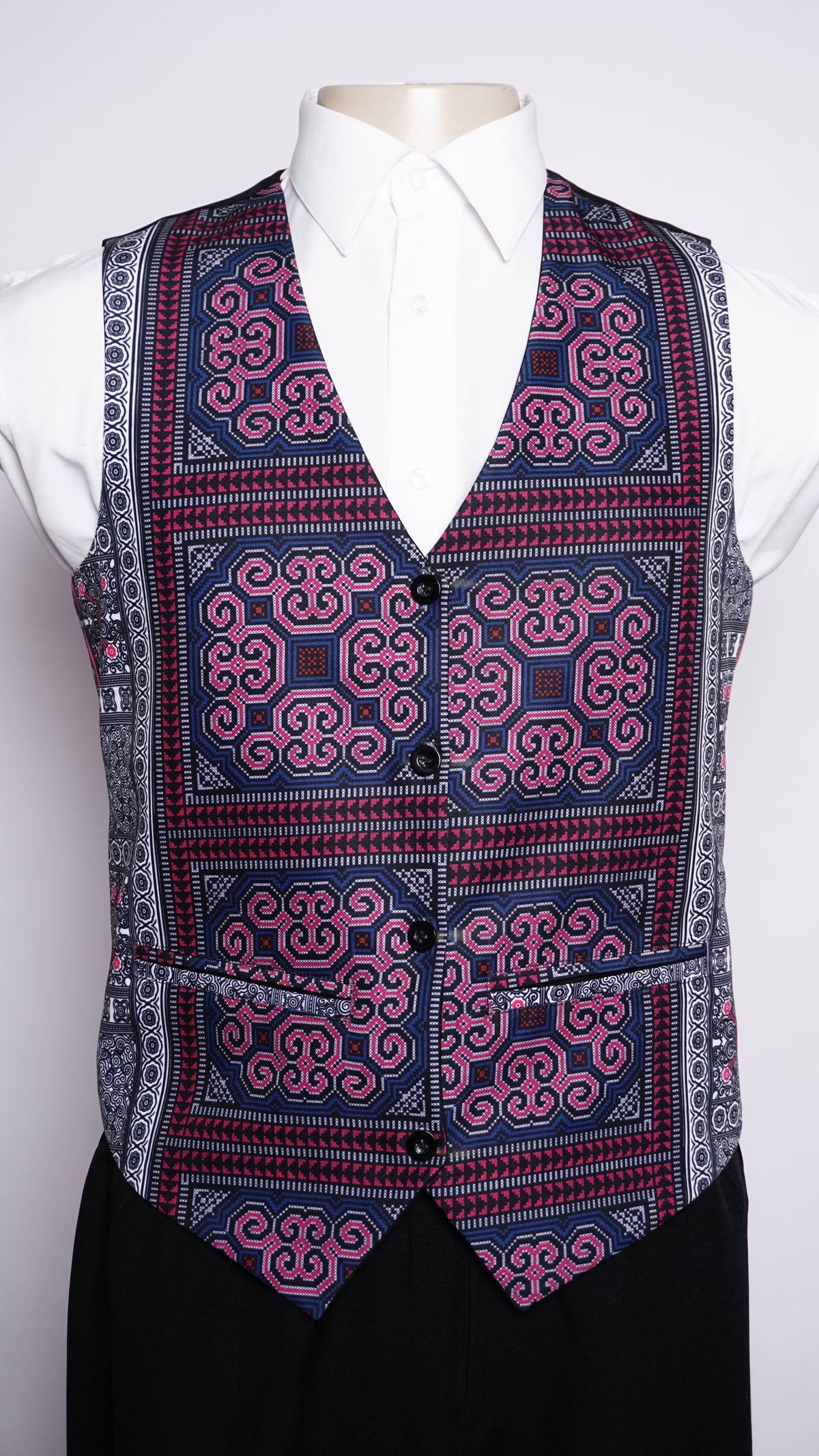 Printed Hmong Qwj Vest