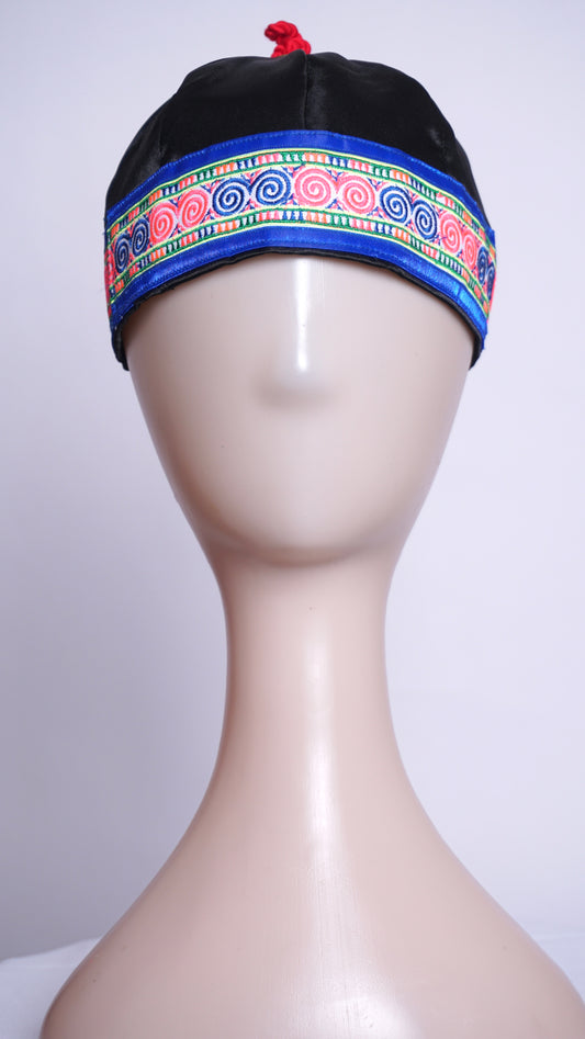 Hmong Hat-Blue/Pink Qwj
