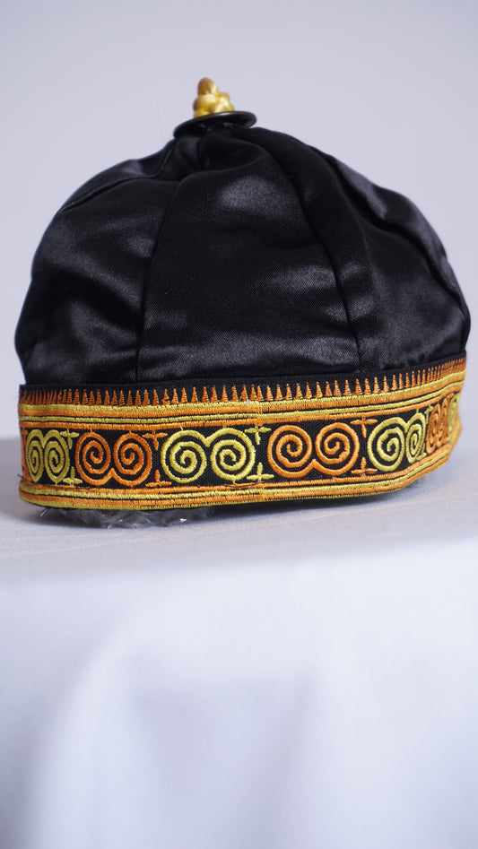 Hmong Hat-Yellow Qwj (18")