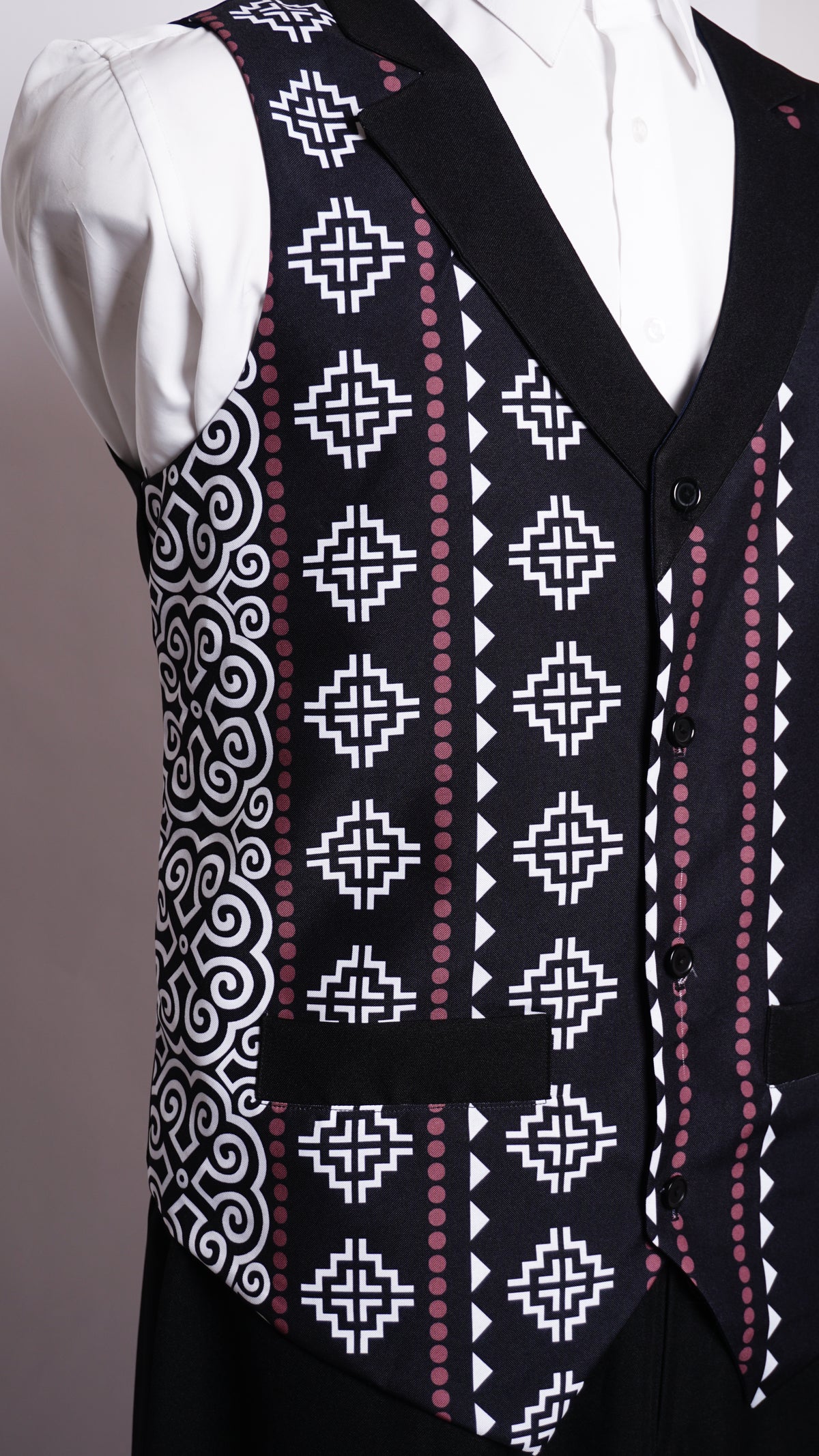 Printed Hmong Vest Qwj