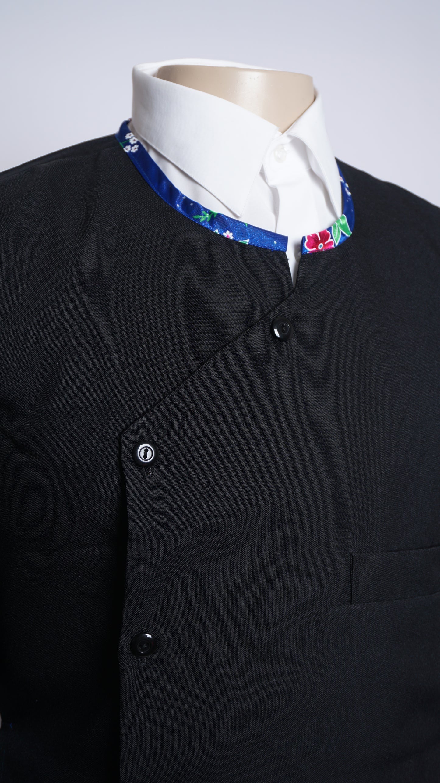 Men Hmong Txaij Set-Floral Blue Trim (40")