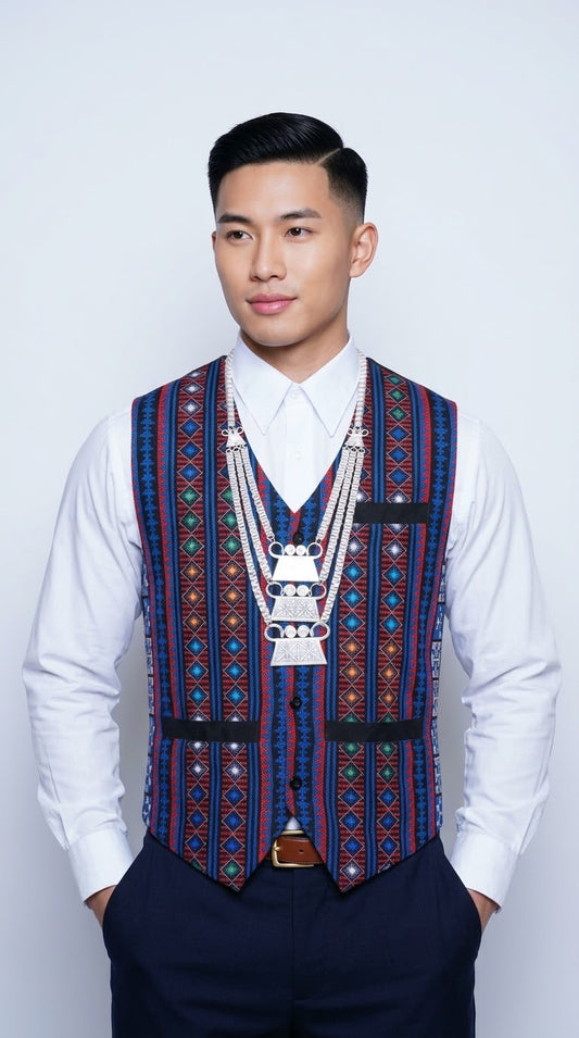 Printed Hmong Vest Sun