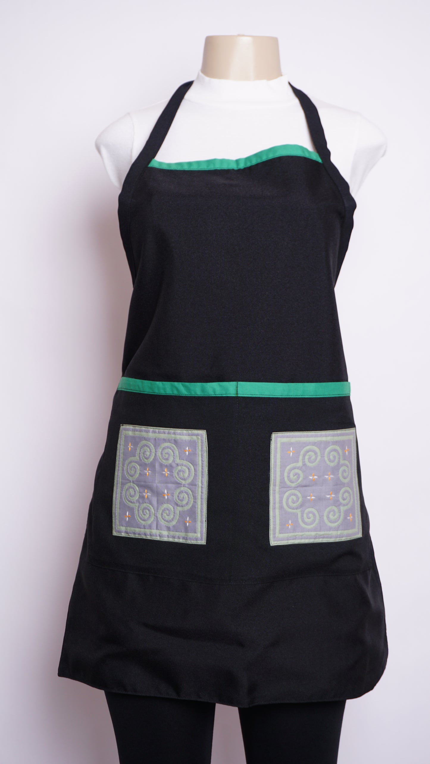 Gray Green Qwj Apron